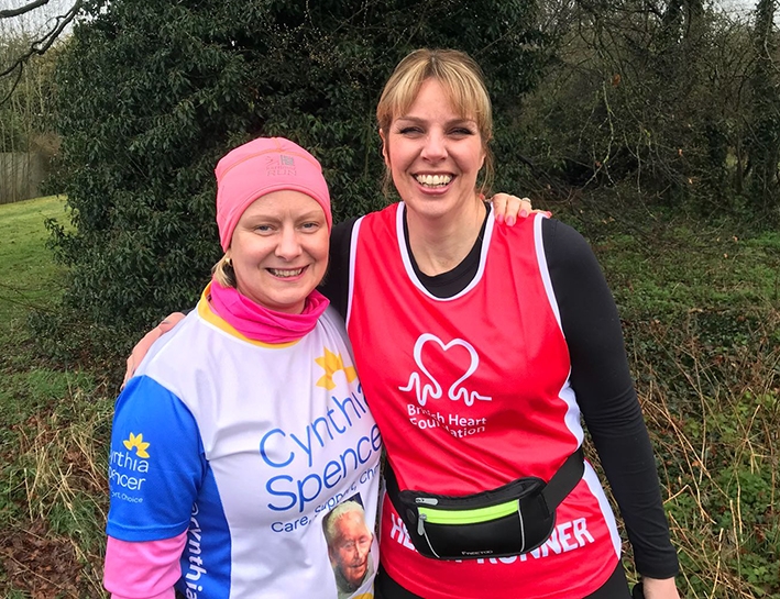 Business pair run for charity