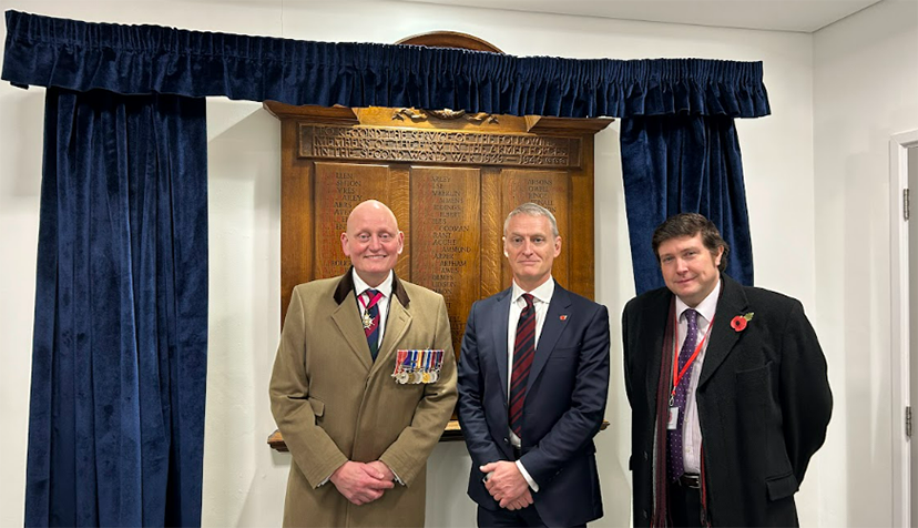 Travis Perkins renews commitment to Armed Forces Covenant and unveils plaque commemorating its wartime heroes