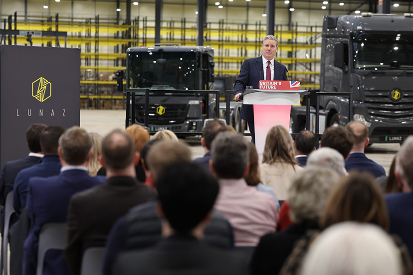 We will back to the hilt the ambition and innovation of British business: Labour leader Sir Keir Starmer praises UK innovation on visit to clean-tech pioneer Lunaz